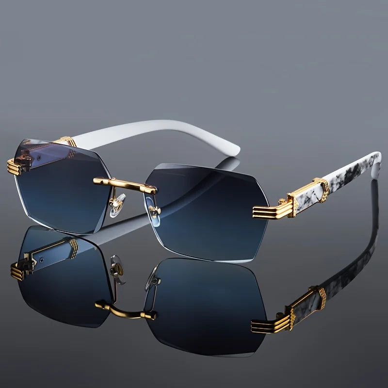 Lunettes de Soleil Sans Monture – Unisexe Carré Classique Été