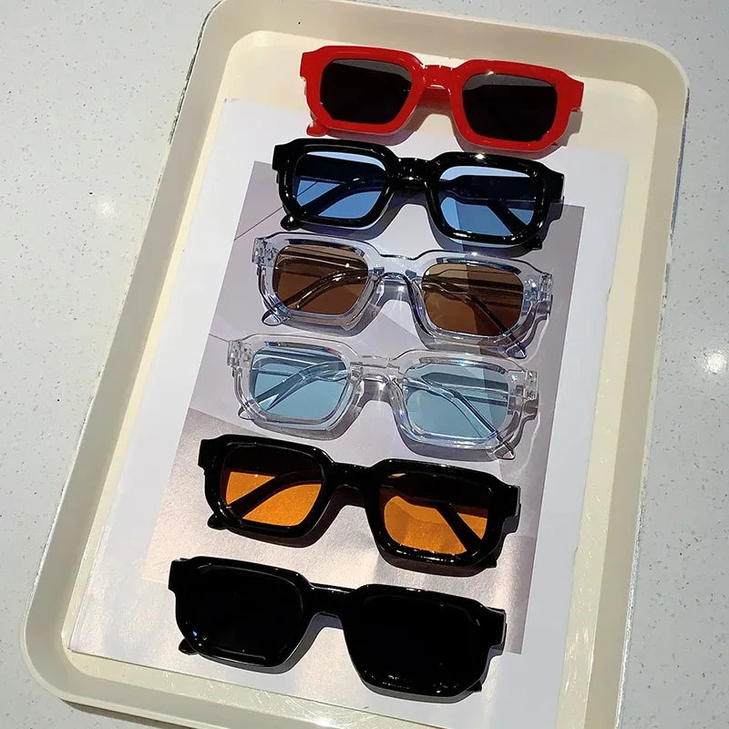 Lunettes de Soleil Vintage Rectangle – Style Rétro UV400 Unisexe