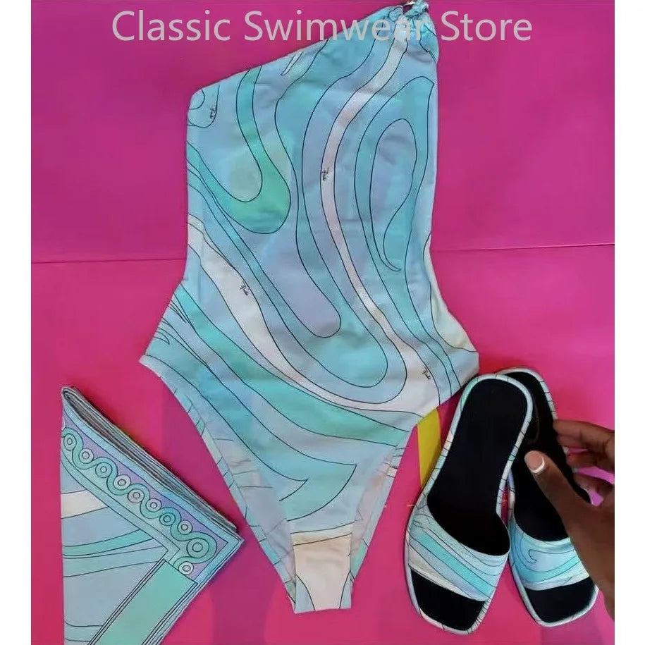 Maillot de Bain Femme Luxe avec Foulard – Élégant et Tendance