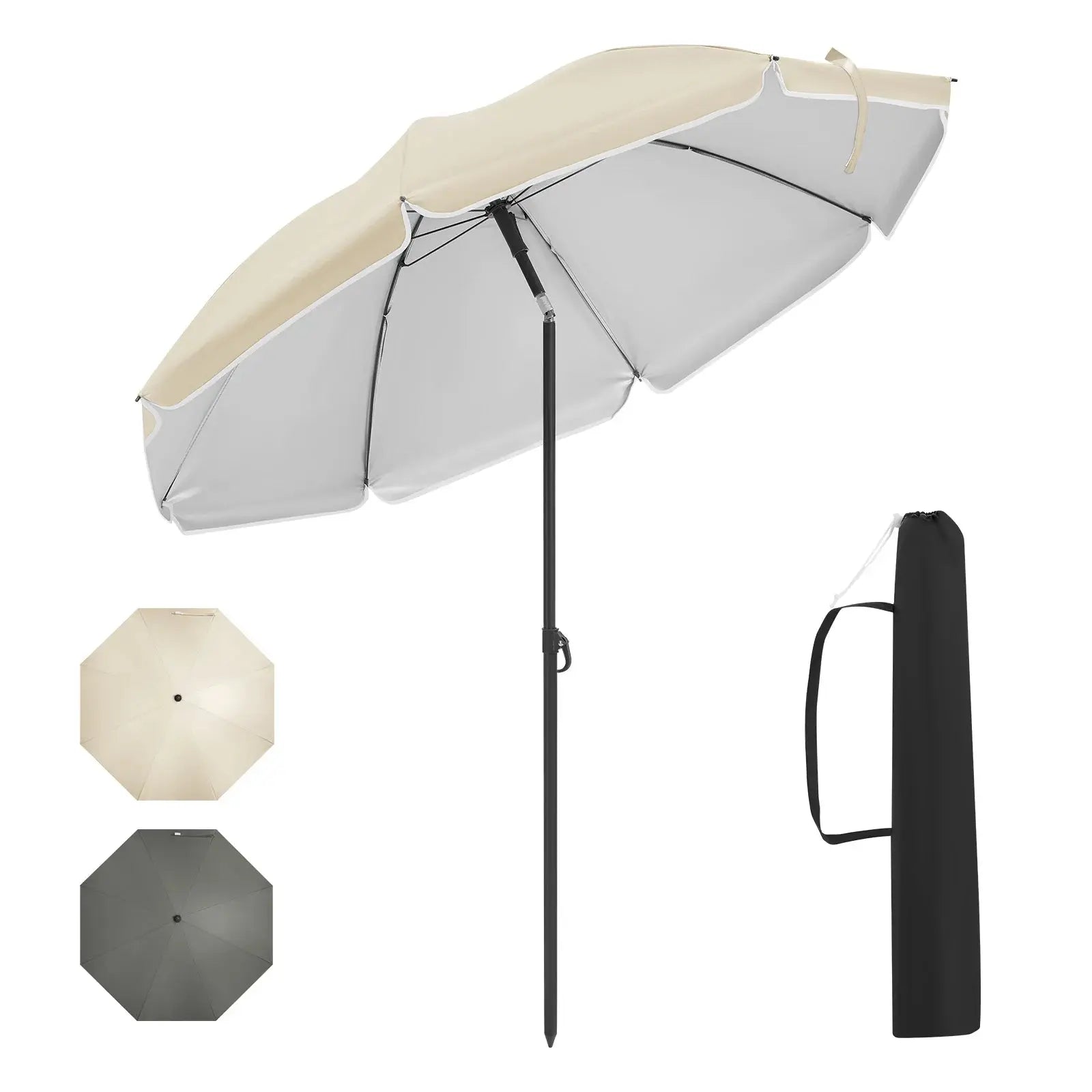 Parasol de Plage Rond – Résistant UV & Imperméable