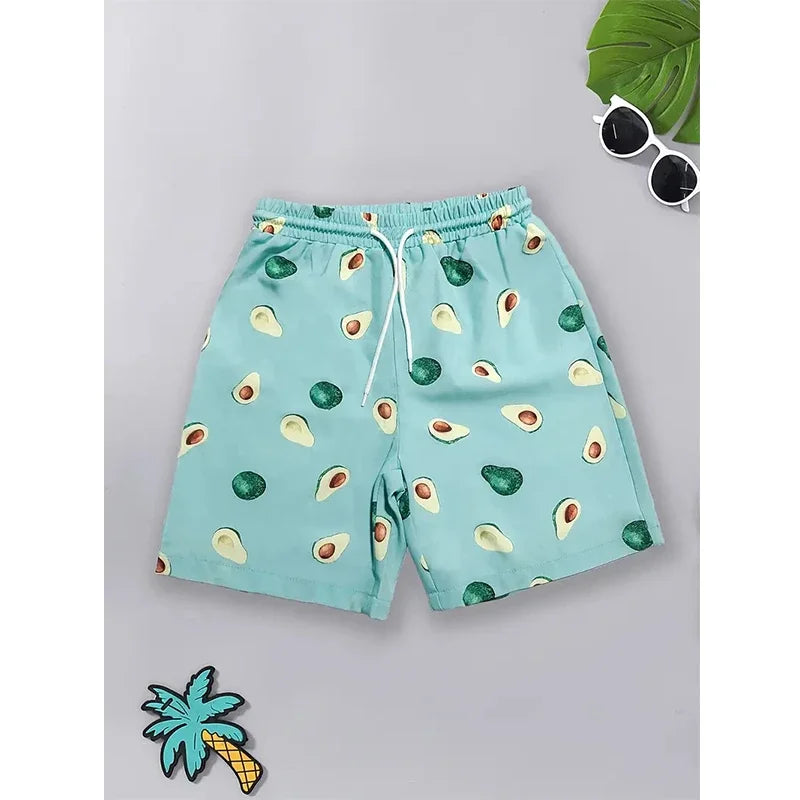 Short de Bain Homme Avocat – Imprimé Tropical & Confort Été