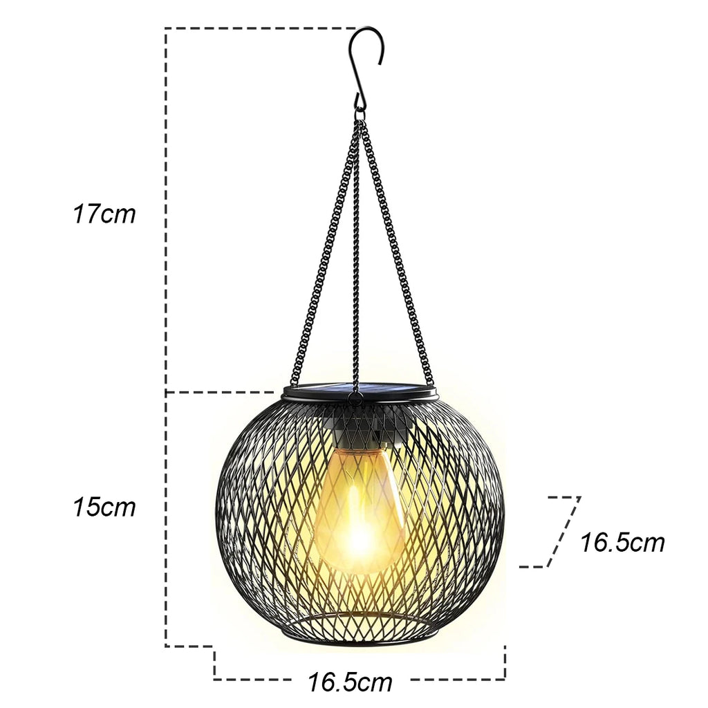 Lanterne Solaire LED avec Capteur – Étanche & Décorative