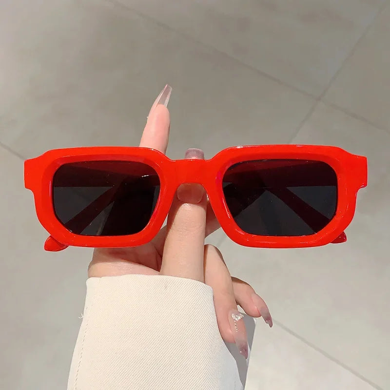 Lunettes de Soleil Vintage Rectangle – Style Rétro UV400 Unisexe