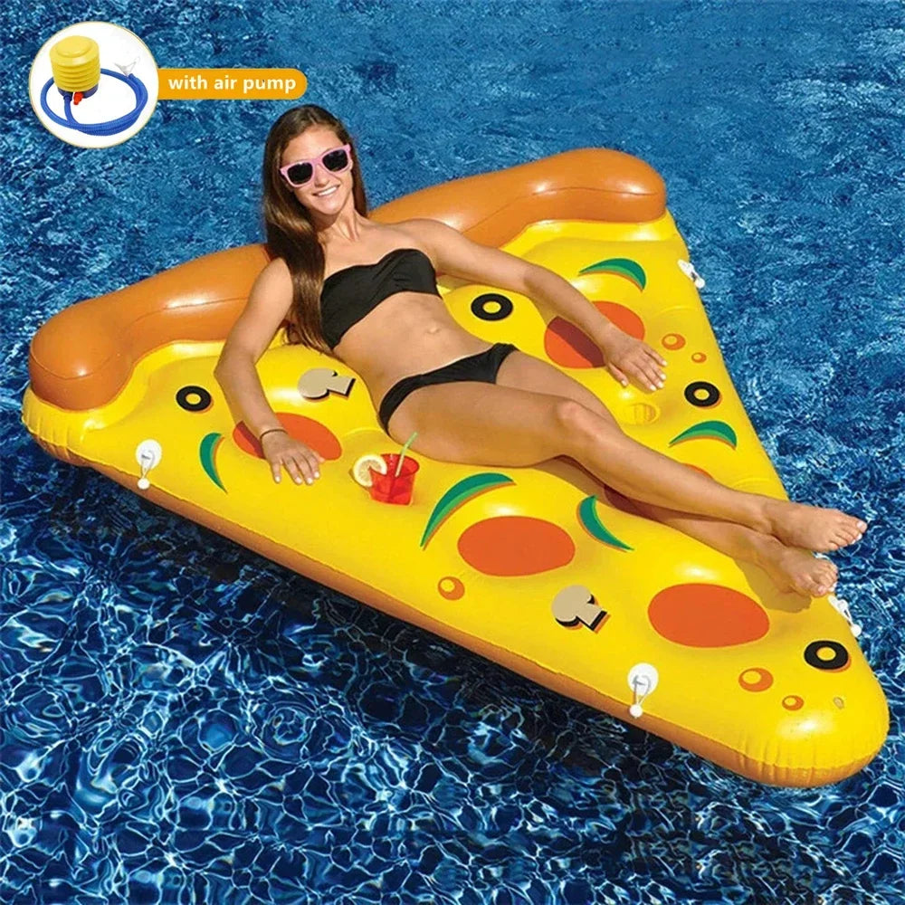 Matelas Gonflable Piscine Pizza Géante – Bouée Flottante Fun