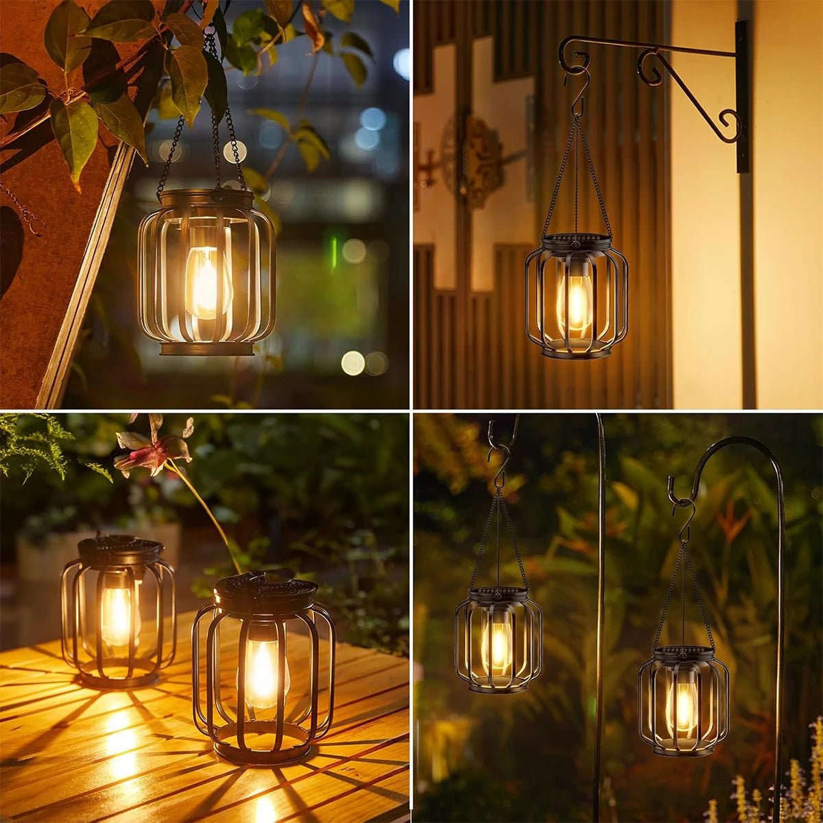Lanterne Solaire LED avec Capteur – Étanche & Décorative