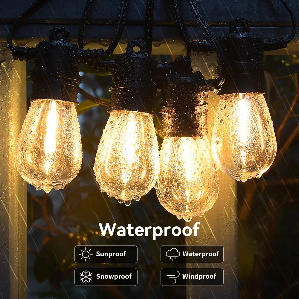 Guirlande Solaire LED 15M – Lumière Extérieure Étanche IP65 Le petit Souk