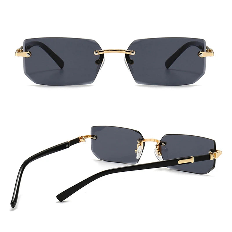 Lunettes de Soleil Sans Monture – Unisexe Petit Carré Été