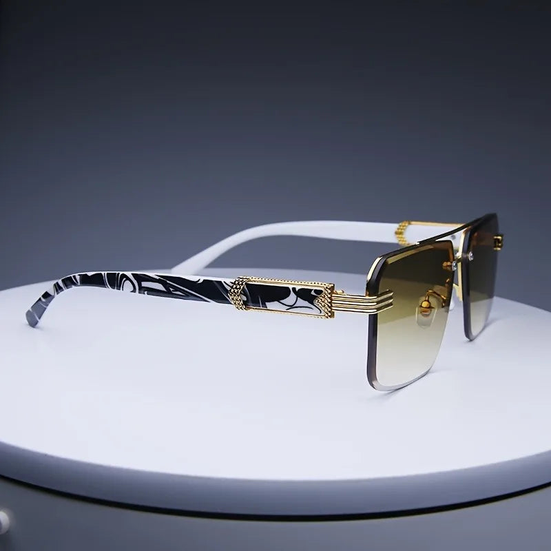 Lunettes de Soleil Sans Monture – Unisexe Carré Classique Été