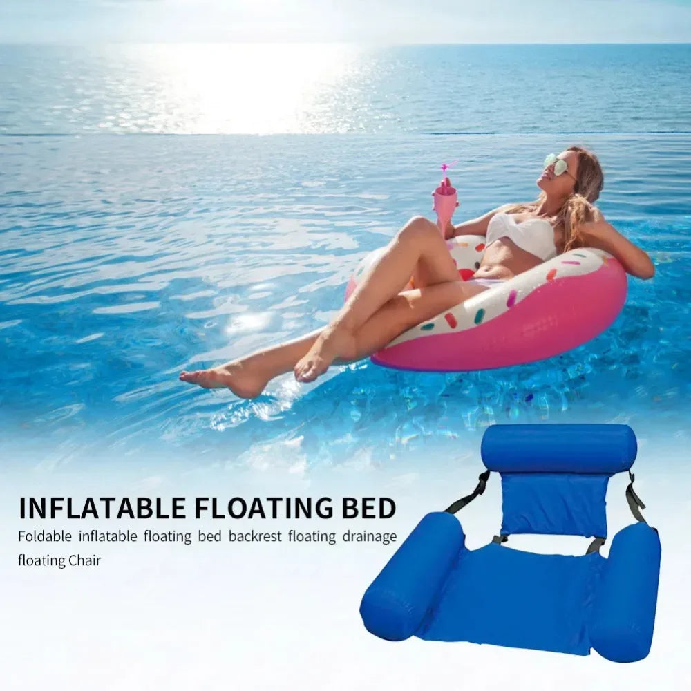 Matelas Gonflable Piscine 4-en-1 – Hamac, Fauteuil & Float Water
