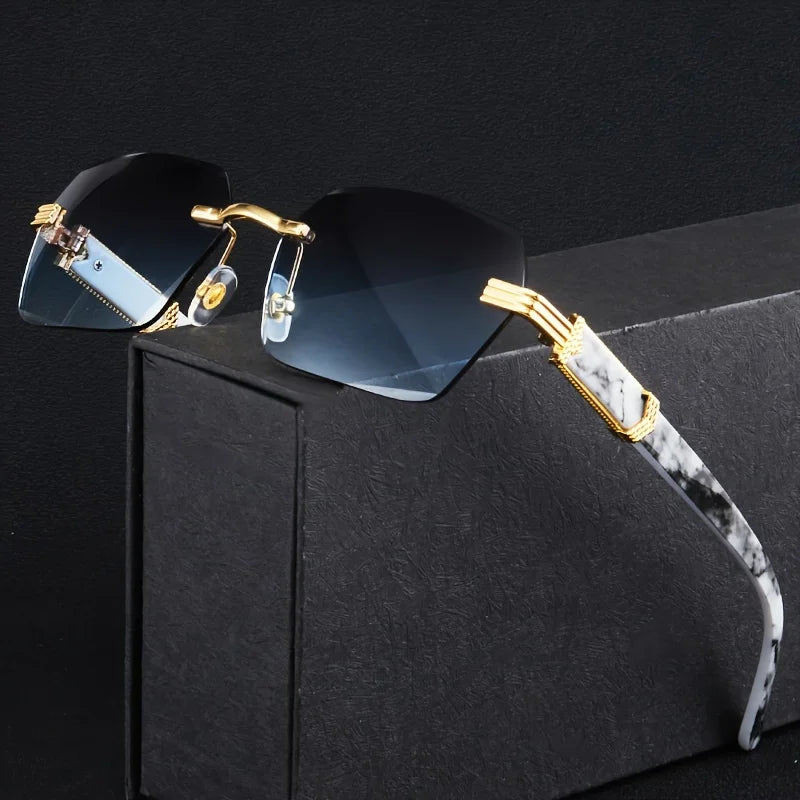 Lunettes de Soleil Sans Monture – Unisexe Carré Classique Été