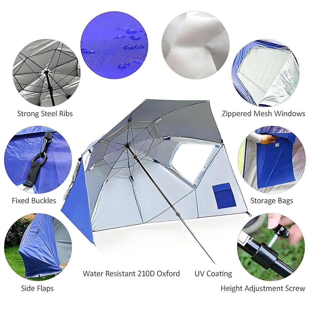 Auvent Parasol Sport XL 2m – Protection UPF 50+ Anti-Vent Le petit Souk