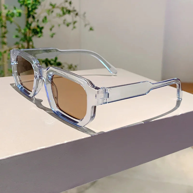Lunettes de Soleil Vintage Rectangle – Style Rétro UV400 Unisexe