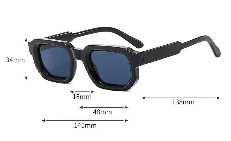 Lunettes de Soleil Vintage Rectangle – Style Rétro UV400 Unisexe
