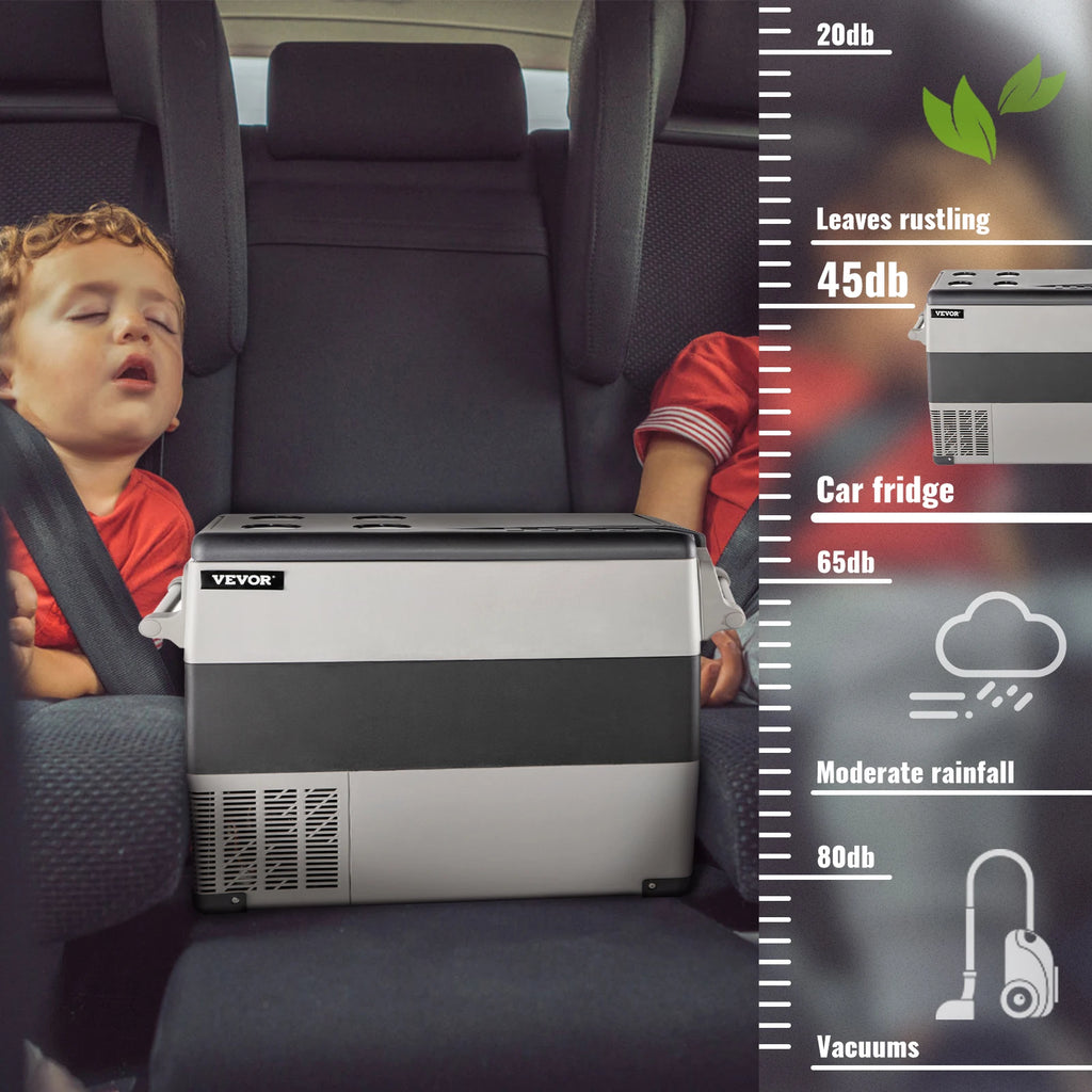 Mini Frigo Portable – 20L à 55L avec Compresseur pour Voiture, Camping & Plage