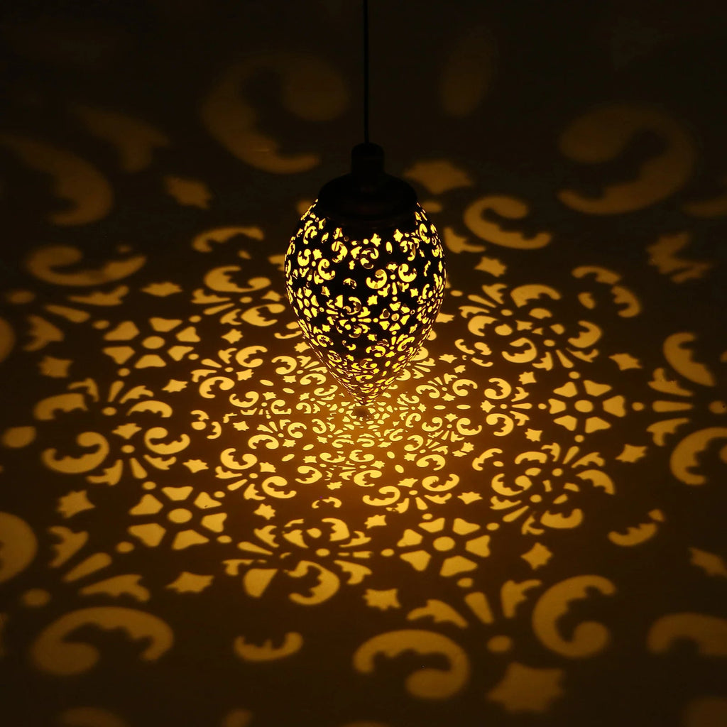 Lanterne Solaire LED Suspendue – Forme Olive IP44 Étanche Le petit Souk