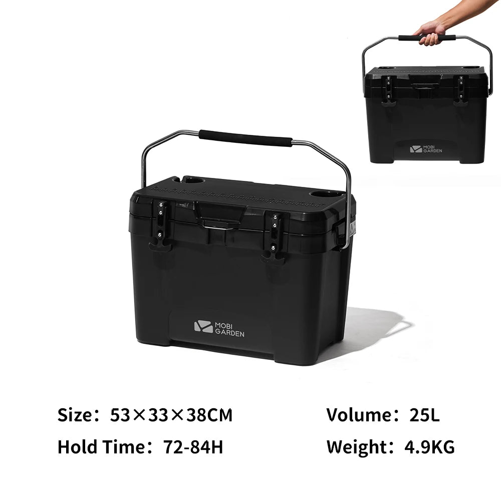 Glacière Portable 25L – Grande Capacité pour Camping, Voiture & Plage