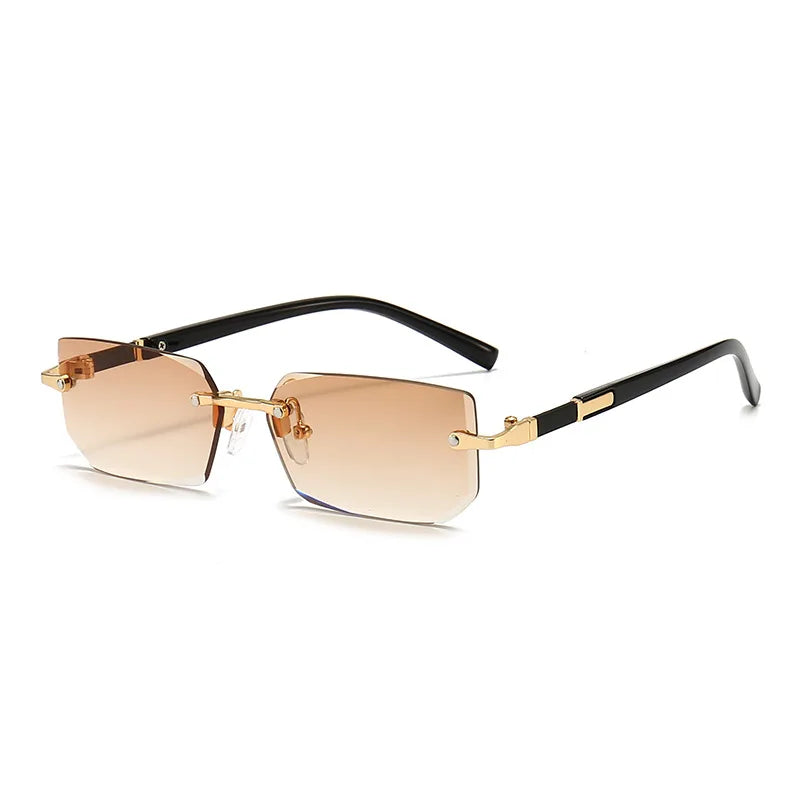 Lunettes de Soleil Sans Monture – Unisexe Petit Carré Été