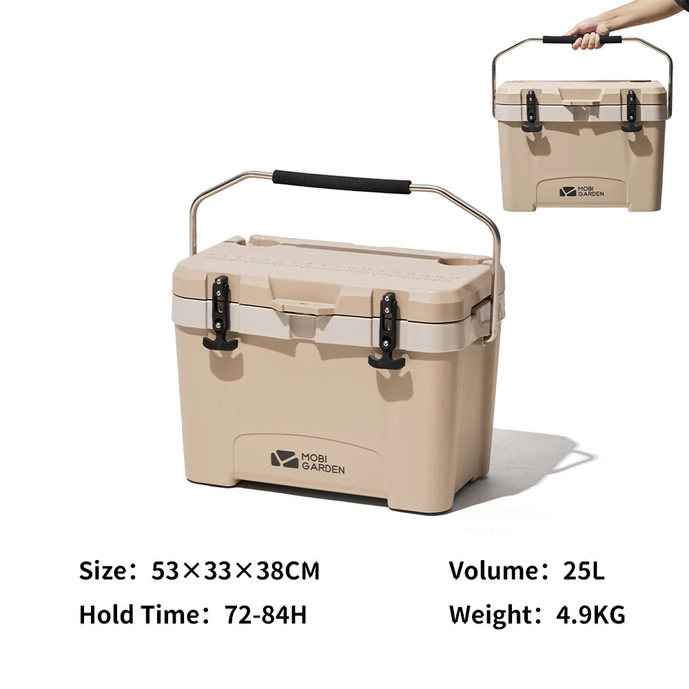 Glacière Portable 25L – Grande Capacité pour Camping, Voiture & Plage