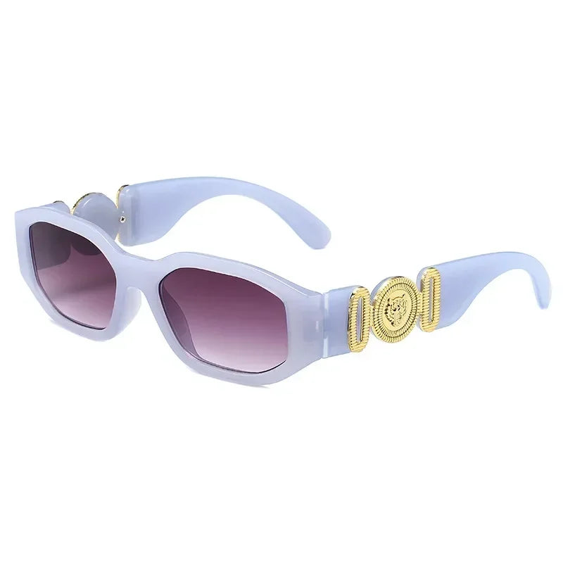 Lunettes de Soleil Rétro Carré Irrégulier – Unisexe UV400