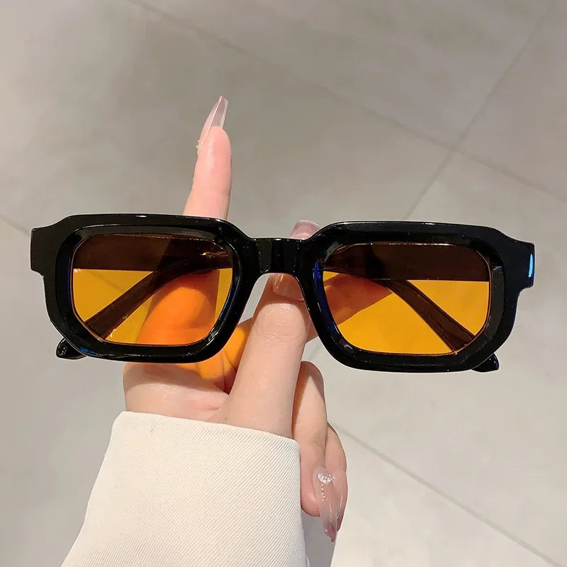 Lunettes de Soleil Vintage Rectangle – Style Rétro UV400 Unisexe