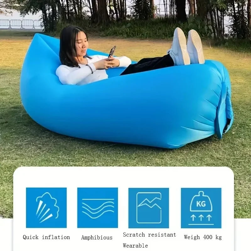 Canapé Gonflable Portable – Fauteuil Air Sofa Plage & Camping