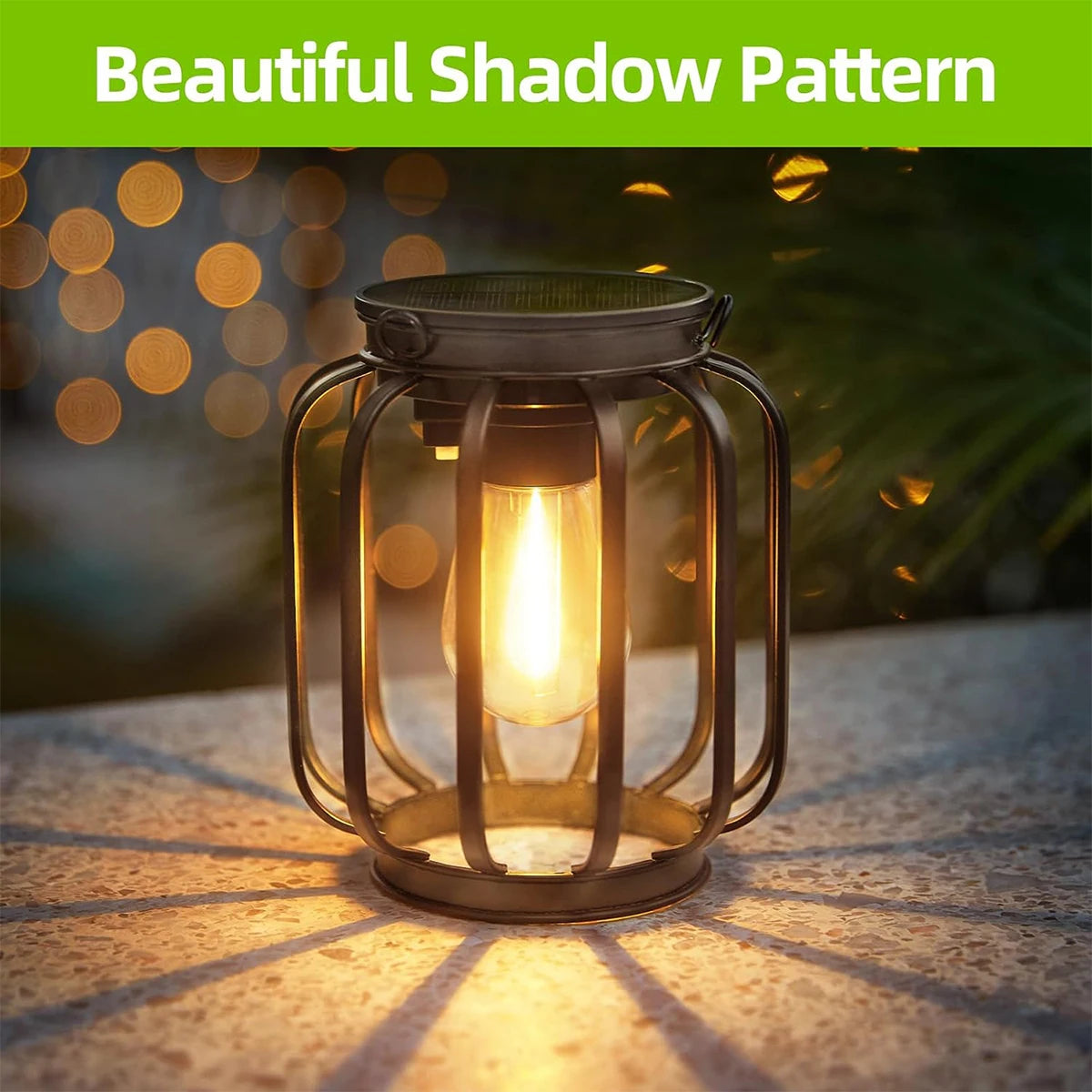 Lanterne Solaire LED avec Capteur – Étanche & Décorative