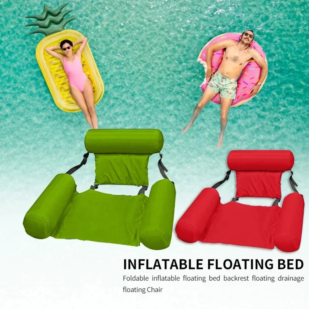 Matelas Gonflable Piscine 4-en-1 – Hamac, Fauteuil & Float Water