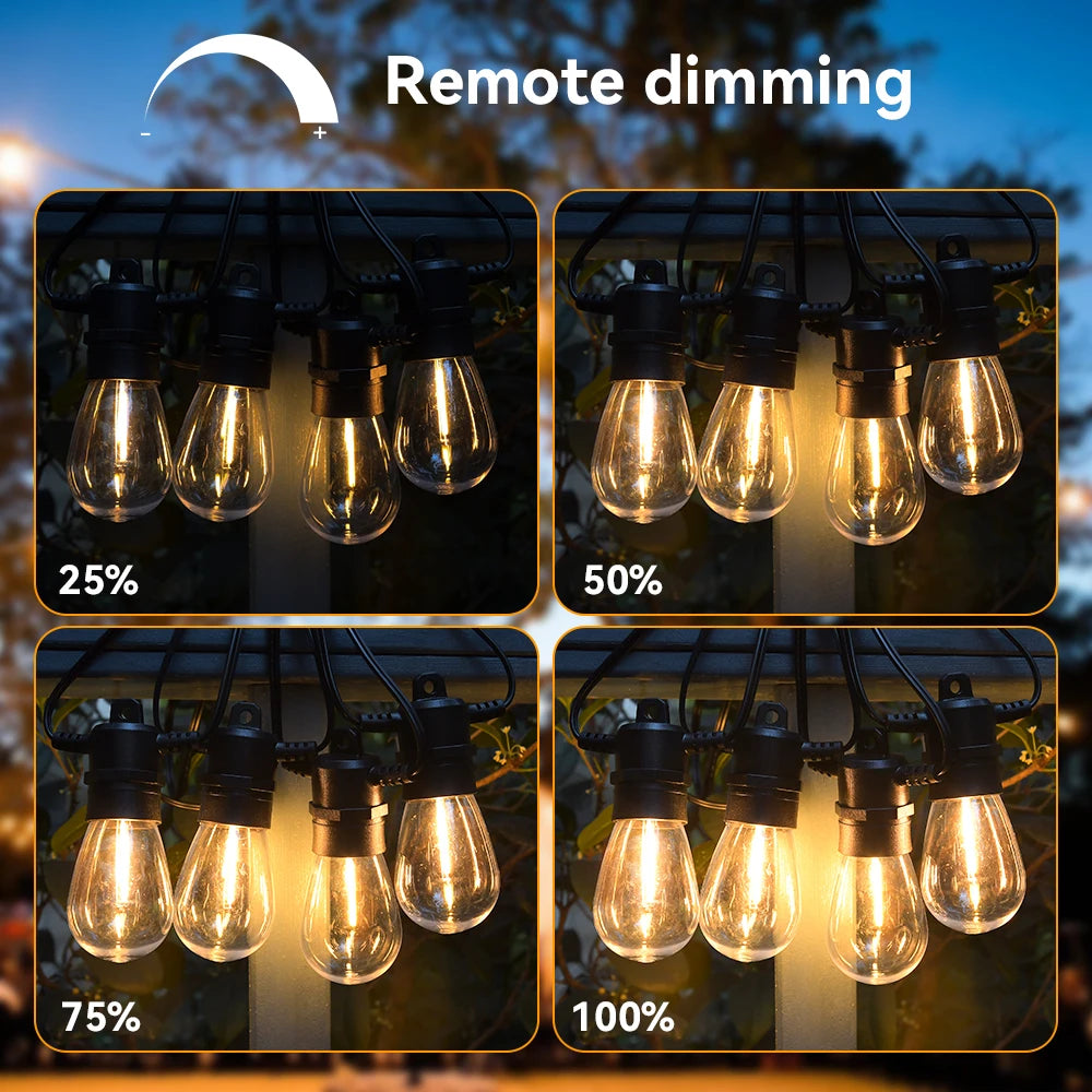 Guirlande Solaire LED 15M – Lumière Extérieure Étanche IP65 Le petit Souk
