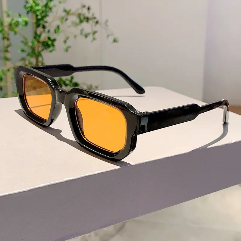 Lunettes de Soleil Vintage Rectangle – Style Rétro UV400 Unisexe