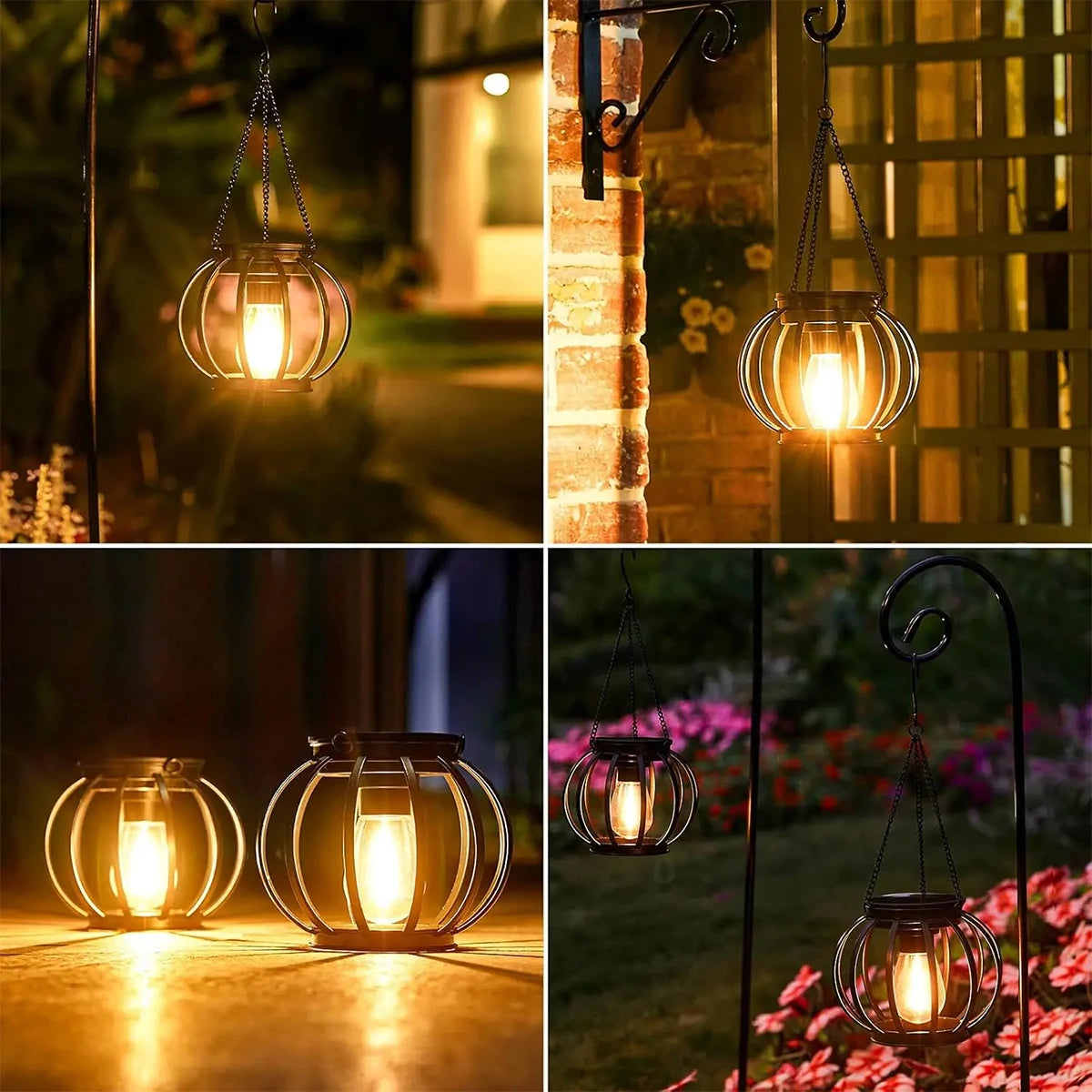 Lanterne Solaire LED avec Capteur – Étanche & Décorative
