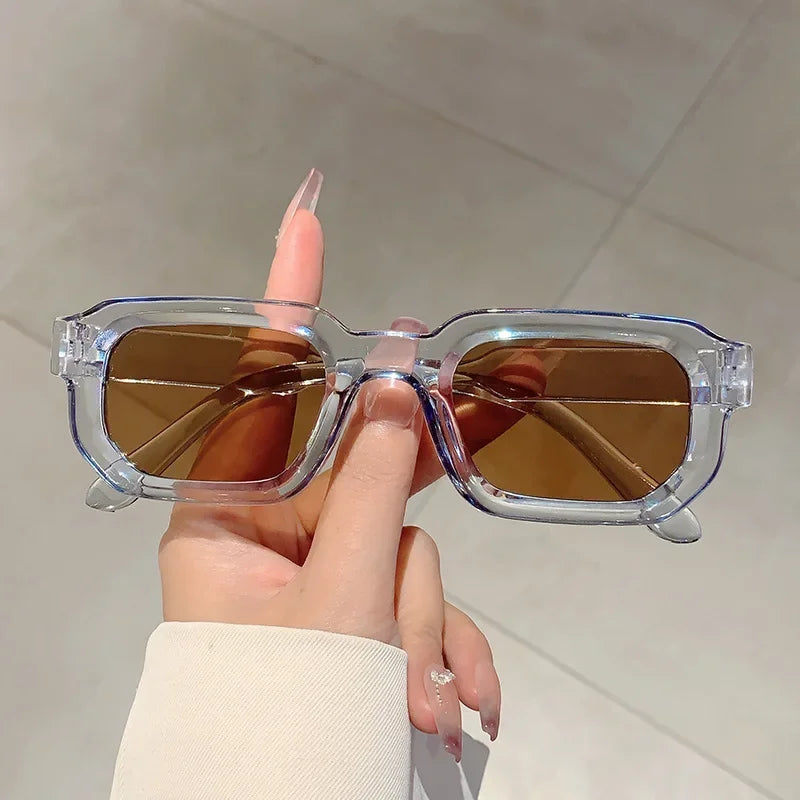 Lunettes de Soleil Vintage Rectangle – Style Rétro UV400 Unisexe