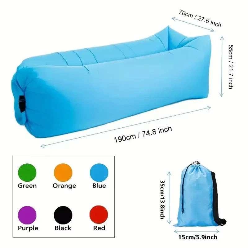 Canapé Gonflable Portable – Fauteuil Air Sofa Plage & Camping