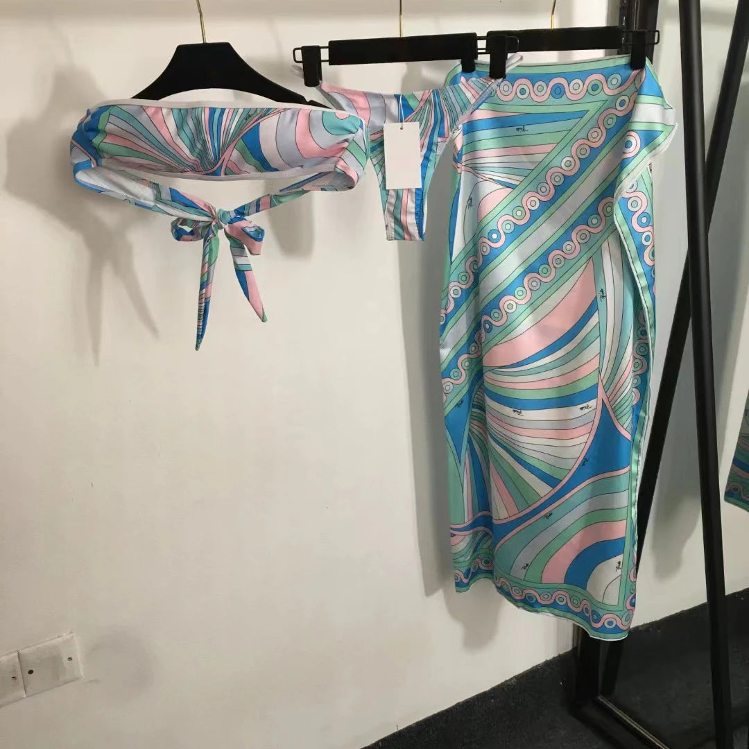 Maillot de Bain Femme Luxe avec Foulard – Élégant et Tendance
