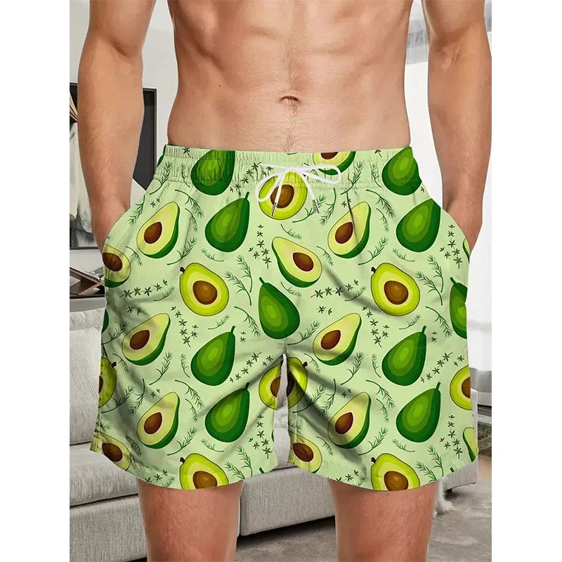 Short de Bain Homme Avocat – Imprimé Tropical & Confort Été